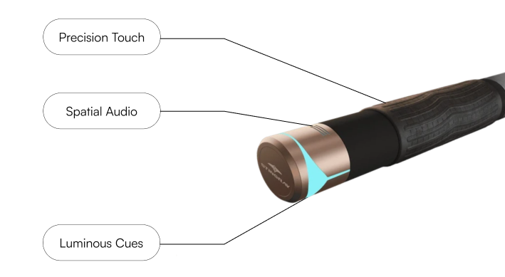 Stingray Smart Bar concept showing precision touch, spatial audio, and luminous cues
